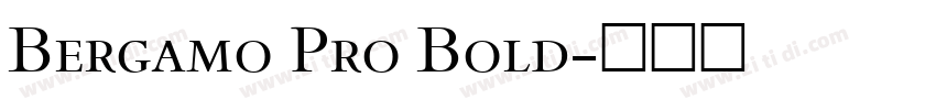 Bergamo Pro Bold字体转换